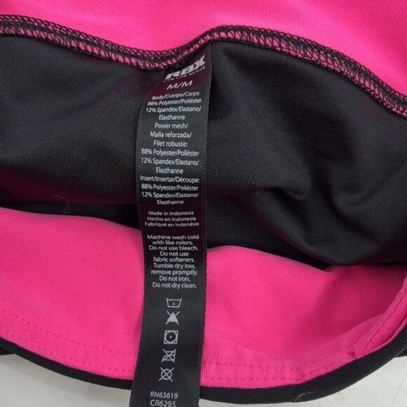 RBX Capri Leggings Womens Size M Black Pink Athletic Workout Pants Mesh Panel - Picture 5 of 5